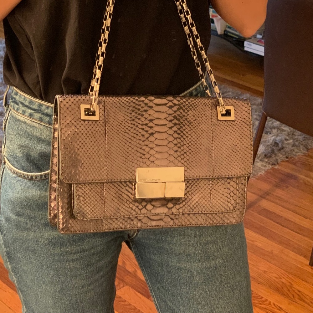 Michael Kors Collection Silver Python Handbag - Picture 10 of 10